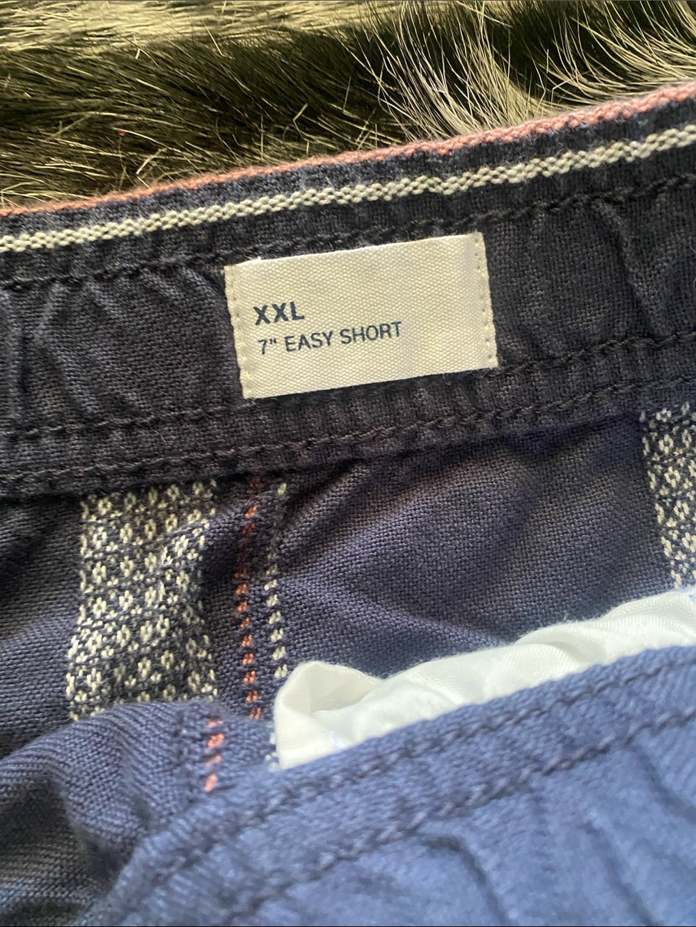 Gap 7” easy Short Casual Men's Texture Navy Stripe Cotton - Picture 4 of 7